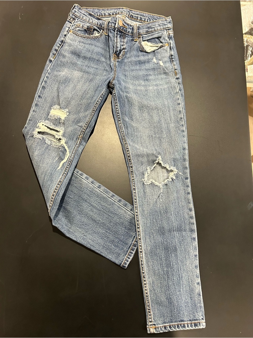 Old Navy Women's Distressed Skinny Jeans - Blue